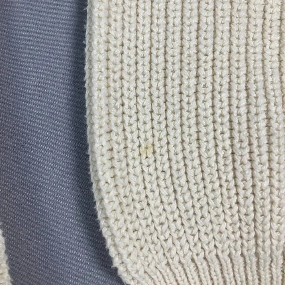 Harvard The Coop Sweater Men’s Large Cream Cotton‎ Crewneck Made in USA College